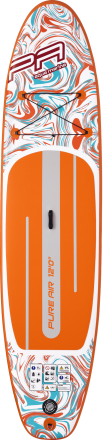 Pure Air All-Round iSUP Coast 12'0 mit verstellbarem Aluminium-SUP/KAYAK-4T-Paddel und Sicherheitsleine MiniCombo Orange