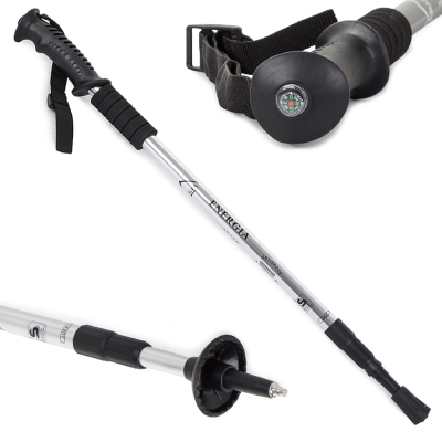 Băț de drumeție Nordic Walking cu busolă