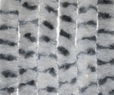 Шенилна поларена завеса за врата на кемпер или каравана 56 х 185 см в светло сиво/тъмно сиво