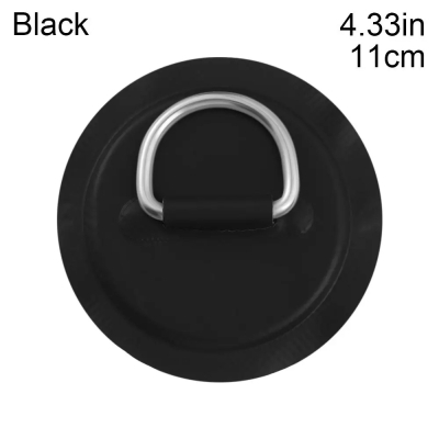 Placă SUP pentru surfboard Kayak Barcă Mică Plasture PVC cu Inel D din oțel inoxidabil Kit Coardă Elastică Negru 11 cm