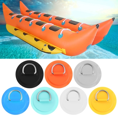 Placă SUP pentru surfboard Kayak Barcă Mică Plasture PVC cu Inel D din oțel inoxidabil Kit Coardă Elastică Negru 11 cm