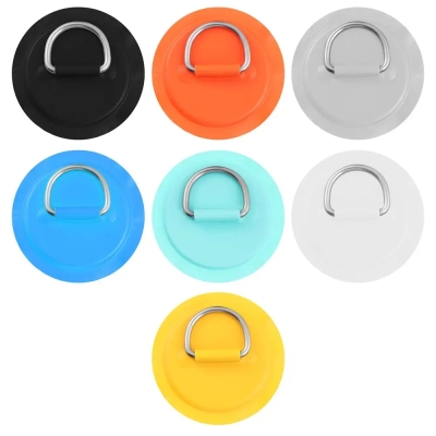 Placă SUP pentru surfboard Kayak Barcă Mică Plasture PVC cu Inel D din oțel inoxidabil Kit Coardă Elastică Negru 11 cm