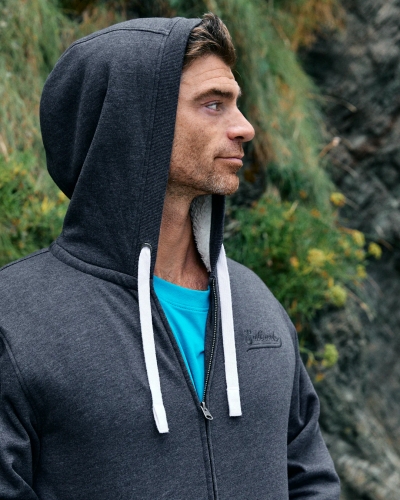 Saltrock Ανδρική Φούτερ Home Run Stitch με Επένδυση Sherpa Γκρι