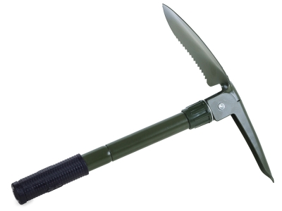 Малка сгъваема лопата с кирка за къмпинг