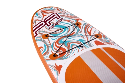 Καθαρός Αέρας All-Round iSUP Coast 10'2 με ρυθμιζόμενο κουπί αλουμινίου 3T και λουρί ασφαλείας (Πορτοκαλί)