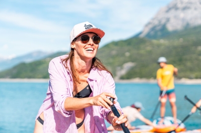 Sup προϊόντα Pure Air All-Round iSUP Coast 10'10" με ρυθμιζόμενο κουπί SUP/KAYAK από αλουμίνιο 4T και λουρί ασφαλείας Minicombo (Πορτοκαλί)