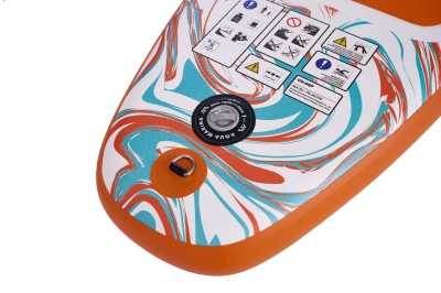 Καθαρός αέρας All-Round iSUP Coast 12'0 με ρυθμιζόμενο αλουμινένιο κουπί SUP/KAYAK 4T και ιμάντα ασφαλείας MiniCombo Πορτοκαλί