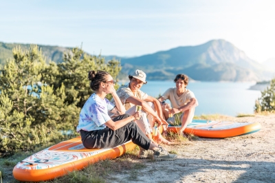 Καθαρός αέρας All-Round iSUP Coast 12'0 με ρυθμιζόμενο αλουμινένιο κουπί SUP/KAYAK 4T και ιμάντα ασφαλείας MiniCombo Πορτοκαλί