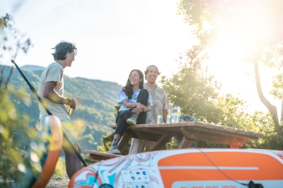 Καθαρός αέρας All-Round iSUP Coast 12'0 με ρυθμιζόμενο αλουμινένιο κουπί SUP/KAYAK 4T και ιμάντα ασφαλείας MiniCombo Πορτοκαλί