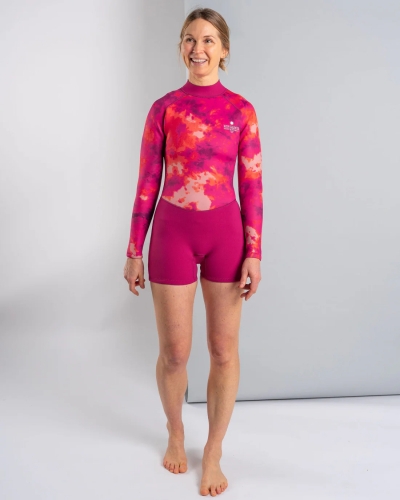 Saltrock Peace Tie Dye Γυναικεία Κοντή Στολή Καταδύσεων Ροζ