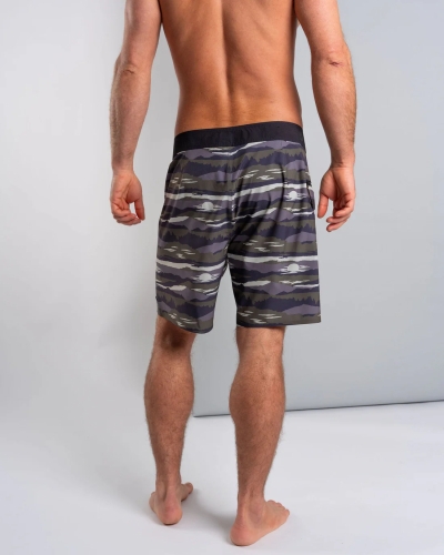 Ανδρικό Μαγιό Βερμούδα Saltrock Camo Stripe Γκρι