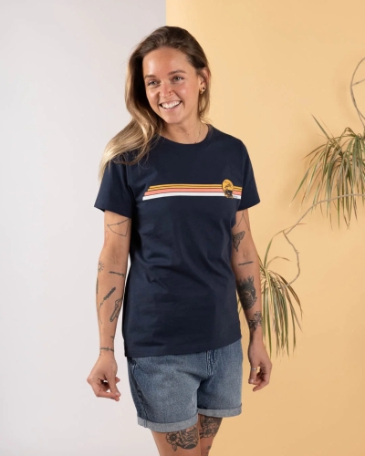 Γυναικείο κοντομάνικο μπλουζάκι Saltrock Celeste Stripe μπλε