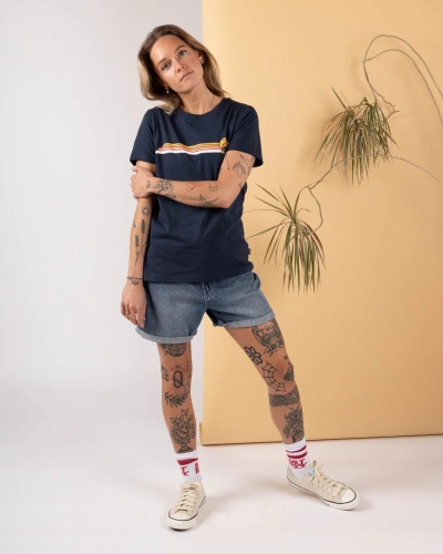 Γυναικείο κοντομάνικο μπλουζάκι Saltrock Celeste Stripe μπλε