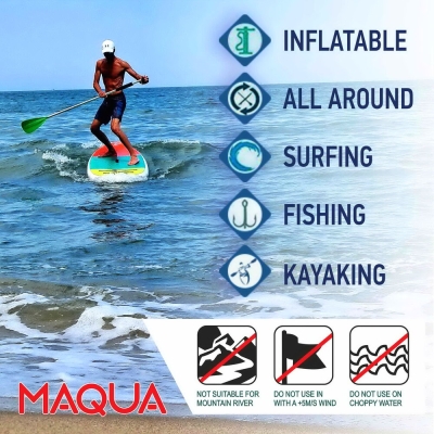 Σετ Kayak Maqua Vision 10'8" Φουσκωτή Σανίδα Κωπηλασίας σε Όρθια Θέση