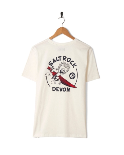 Tricou Saltrock Wave Rider Devon în alb