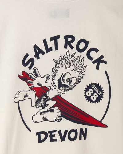 Tricou Saltrock Wave Rider Devon în alb