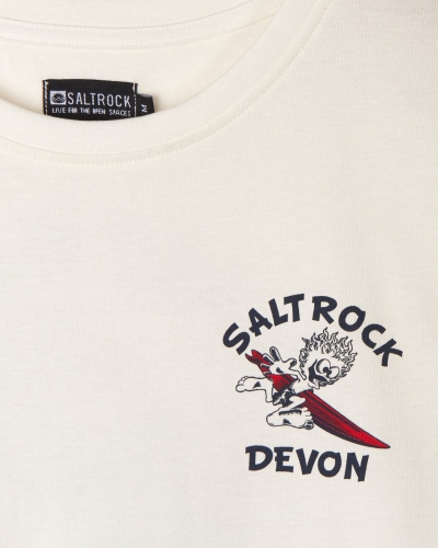 Tricou Saltrock Wave Rider Devon în alb