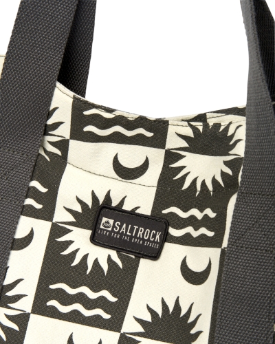 Saltrock Peachy Beach Bag Κρεμ/Πράσινο