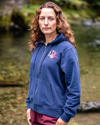 Μπλε Φούτερ Γυναικείο Saltrock Balance Wild με Φερμουάρ