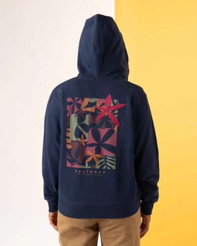 Μπλε Φούτερ Γυναικείο Saltrock Balance Wild με Φερμουάρ