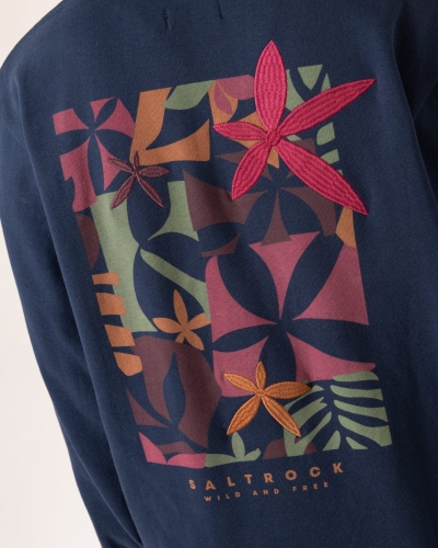 Μπλε Φούτερ Γυναικείο Saltrock Balance Wild με Φερμουάρ