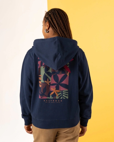 Μπλε Φούτερ Γυναικείο Saltrock Balance Wild με Φερμουάρ