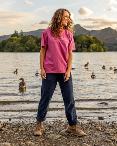 Γυναικείο φαρδύ κοντομάνικο μπλουζάκι Saltrock Vista σκούρο ροζ