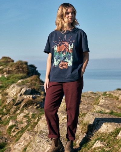 Saltrock Open Road Γυναικείο Φαρδύ Μπλουζάκι Κοντομάνικο Μπλε