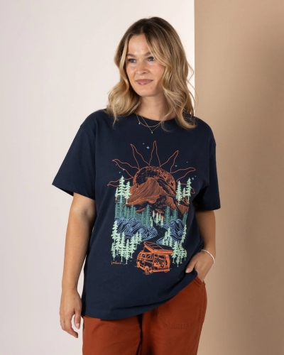 Saltrock Open Road Γυναικείο Φαρδύ Μπλουζάκι Κοντομάνικο Μπλε