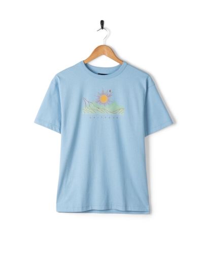 Saltrock Horizon Γυναικεία Κοντομάνικη Μπλούζα Υπερμεγέθους Απαλό Μπλε