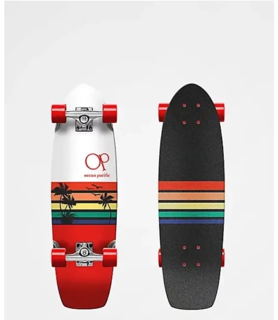 Ocean Pacific Sunset Cruiser Skateboard 30 Zoll Weiß