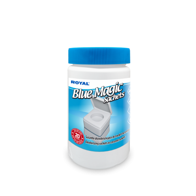 Săculeți magici Royal Blue - Borcan săculeți deodorant pentru toaletă parfum gumă de mestecat 1 săculeț pentru 40 L