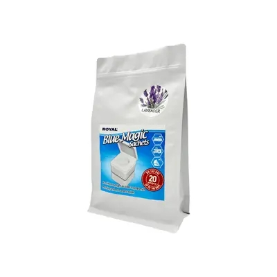Royal Blue Magic Punguțe - Punguțe deodorante pentru toaletă DOYPACK Parfum de lavandă 1 punguță pentru 40 L