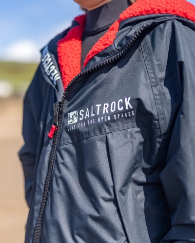 Saltrock recycelter Kinder Wechselmantel schwarz/rot