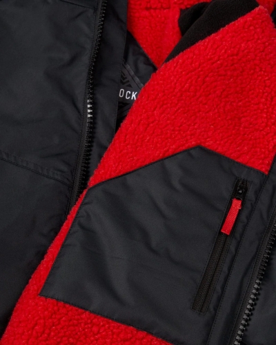Saltrock recycelter Kinder Wechselmantel schwarz/rot