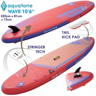 Стендъп падъл борд Aquatone Wave 10'6" каяк комплект
