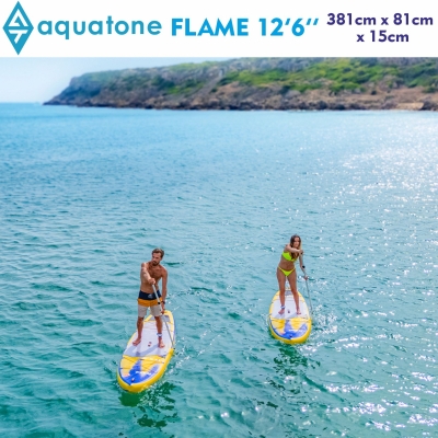 Стендъп падъл борд Aquatone Flame 3.0 Touring 12'6" каяк комплект