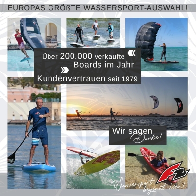 F2 Peak WindSUP 10'8" Windsurf SUP Board Blau