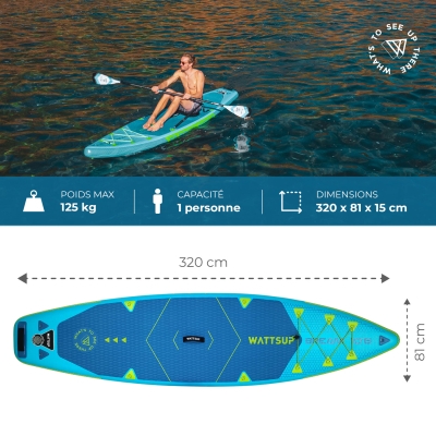 Стендъп падъл борд WATTSUP Bream Combo 10'6"