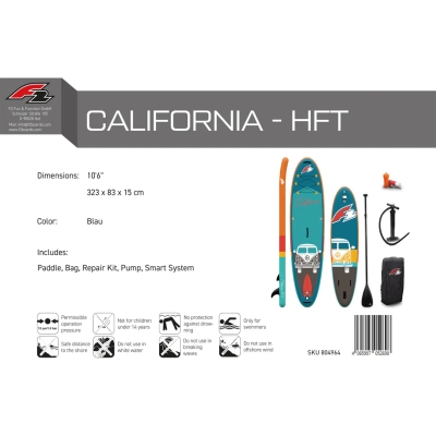 F2 California HFT 10'6" SUP Τιρκουάζ