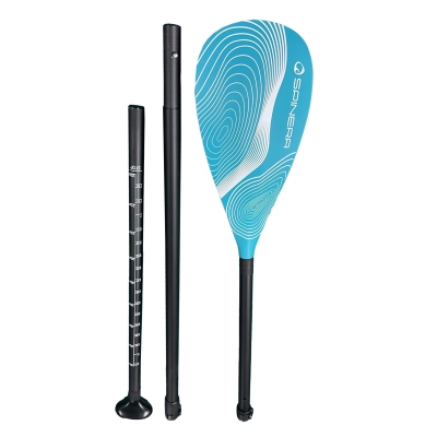 Spinera Performance Fiberglass SUP Paddle Teal Blade