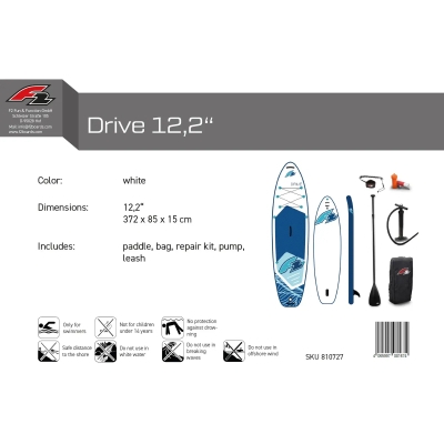 F2 Drive 12'2 SUP Λευκό