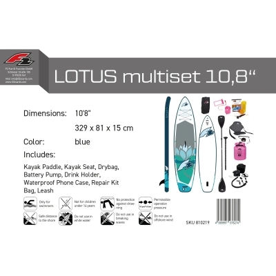 F2 Lotus 10'8" Multiset SUP Blue
