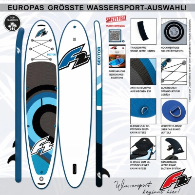 F2 Sector 11'5" SUP SMU Kayak Set