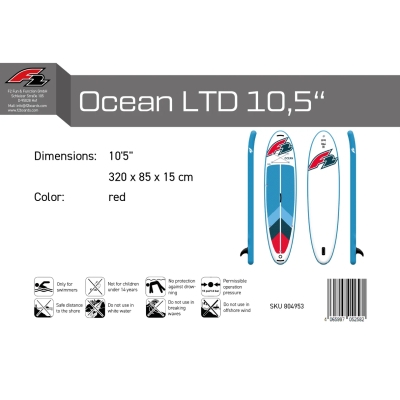 F2 Ocean LTD 10'5" SUP Rot Ohne Zubehör
