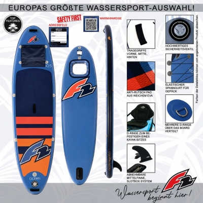 F2 Ocean Sight 10'5 SUP Blau