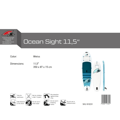 F2 Ocean Sight 11'5" SUP Weiß